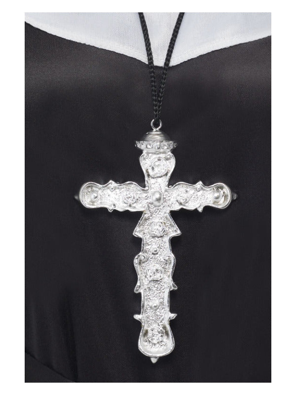 Ornate Silver Cross Pendant - image 1