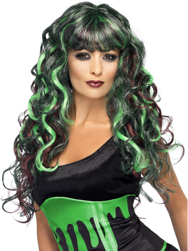 Monster Wig, Black and Green