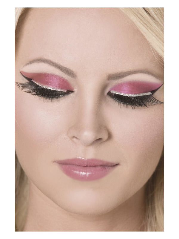 Eyelashes Black with Silver Glitter - image 1