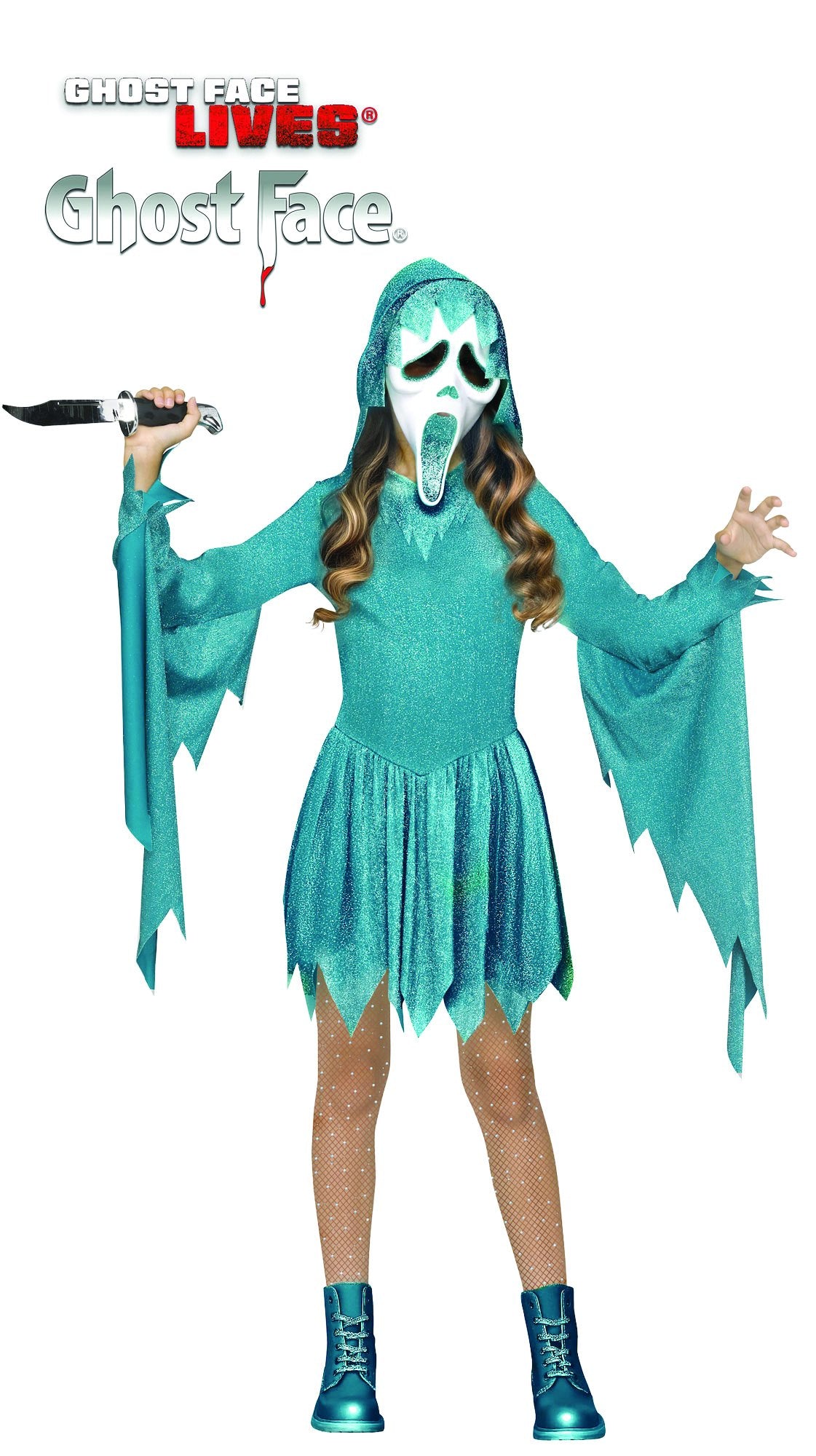 Pastel Teal Ghost Face® Child Costume
