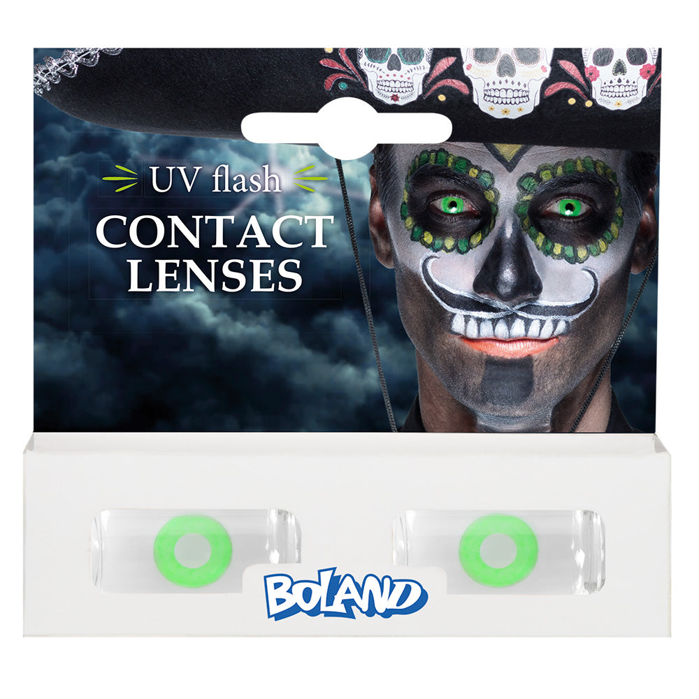 UV Flash Green Contact Lenses - image 3