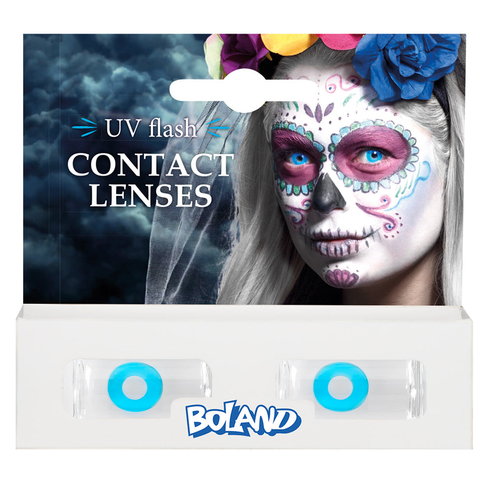 UV Flash Blue Contact Lenses - image 3