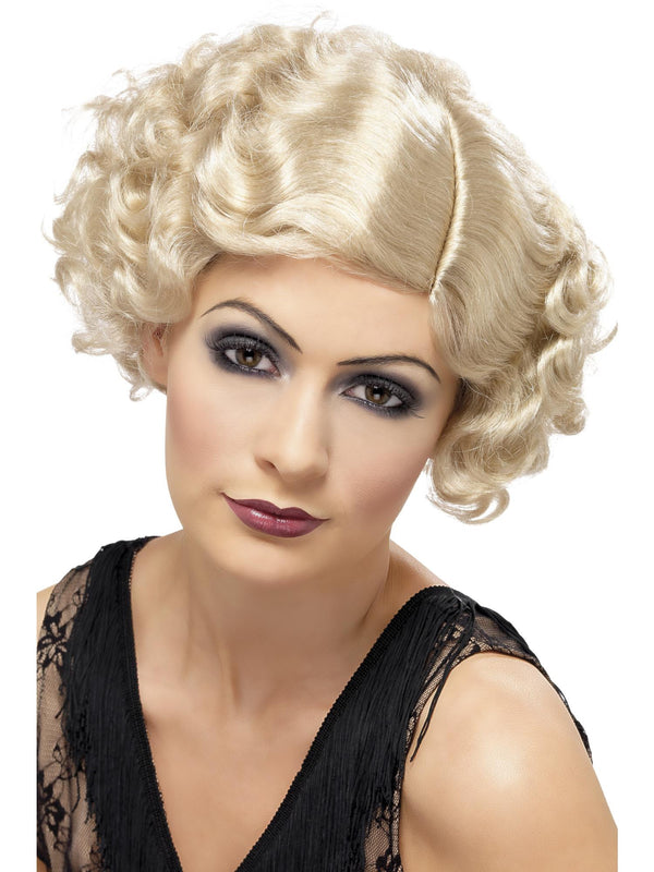 20s Flirty Flapper Wig, Blonde