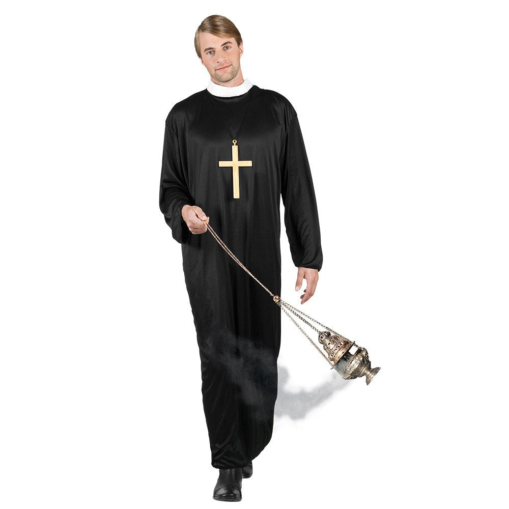 Gold Monk/Nun Cross on Rope – worn with a priest costume