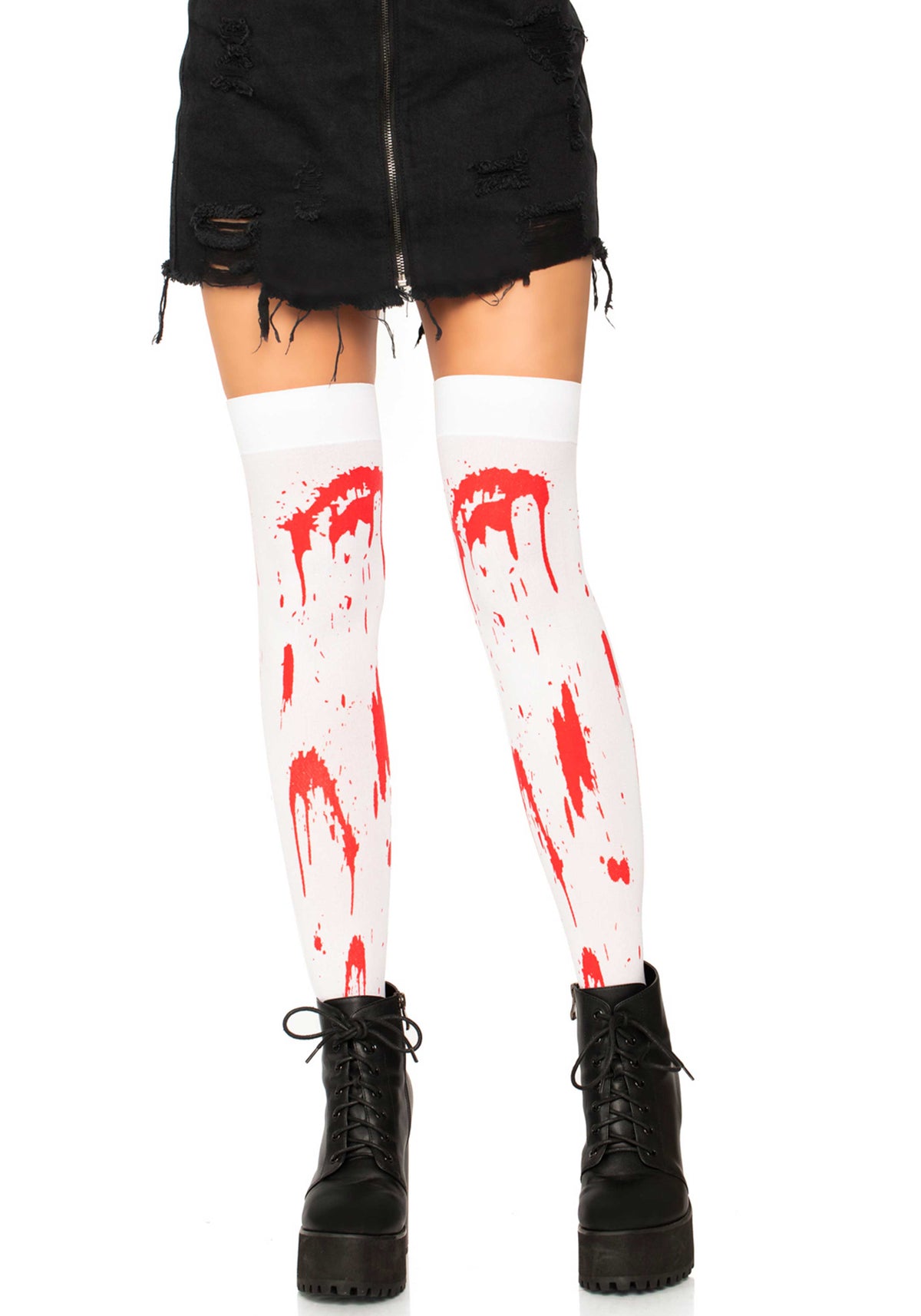 Bloody Zombie Thigh Highs Stockings - image 2