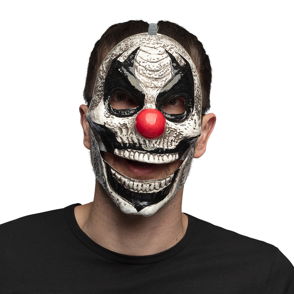 Horrible Clown Face Mask with Movable Jaw - image 4