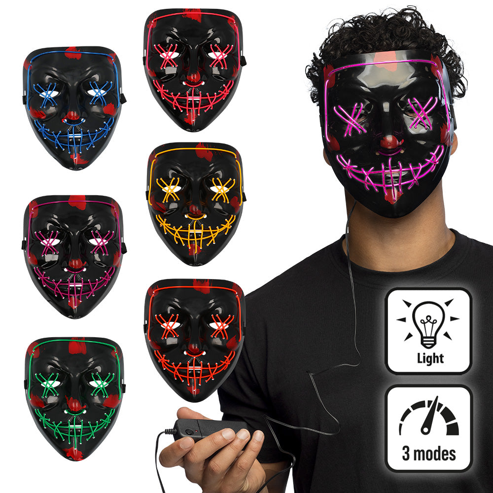 LED Mask - 6 Assorted Designs - image 1