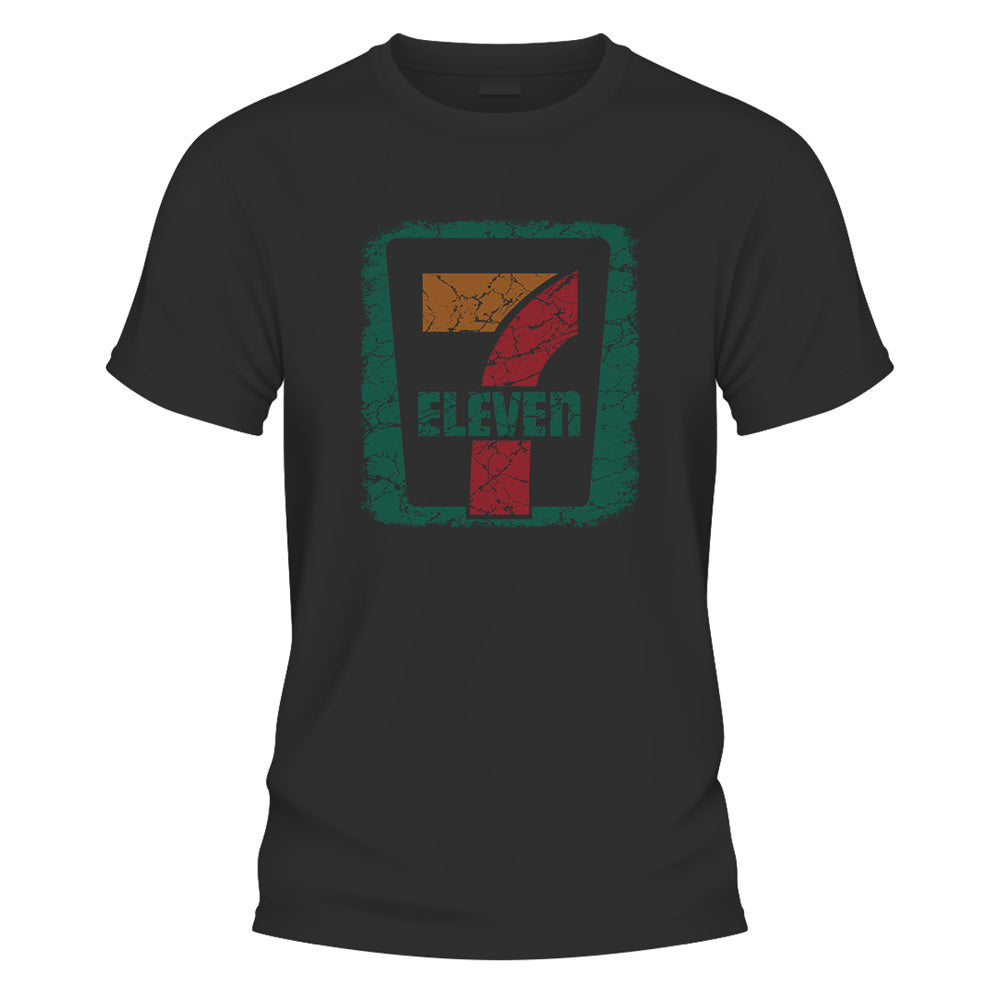 7 Eleven Classic Graphic Tee, Worn Faded Vintage Style Unisex Summer Beach Wear - image 6