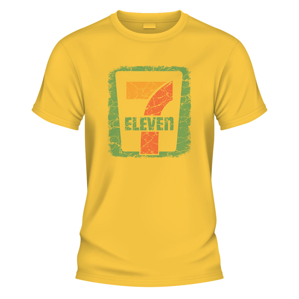 7 Eleven Classic Graphic Tee, Worn Faded Vintage Style Unisex Summer Beach Wear - image 7