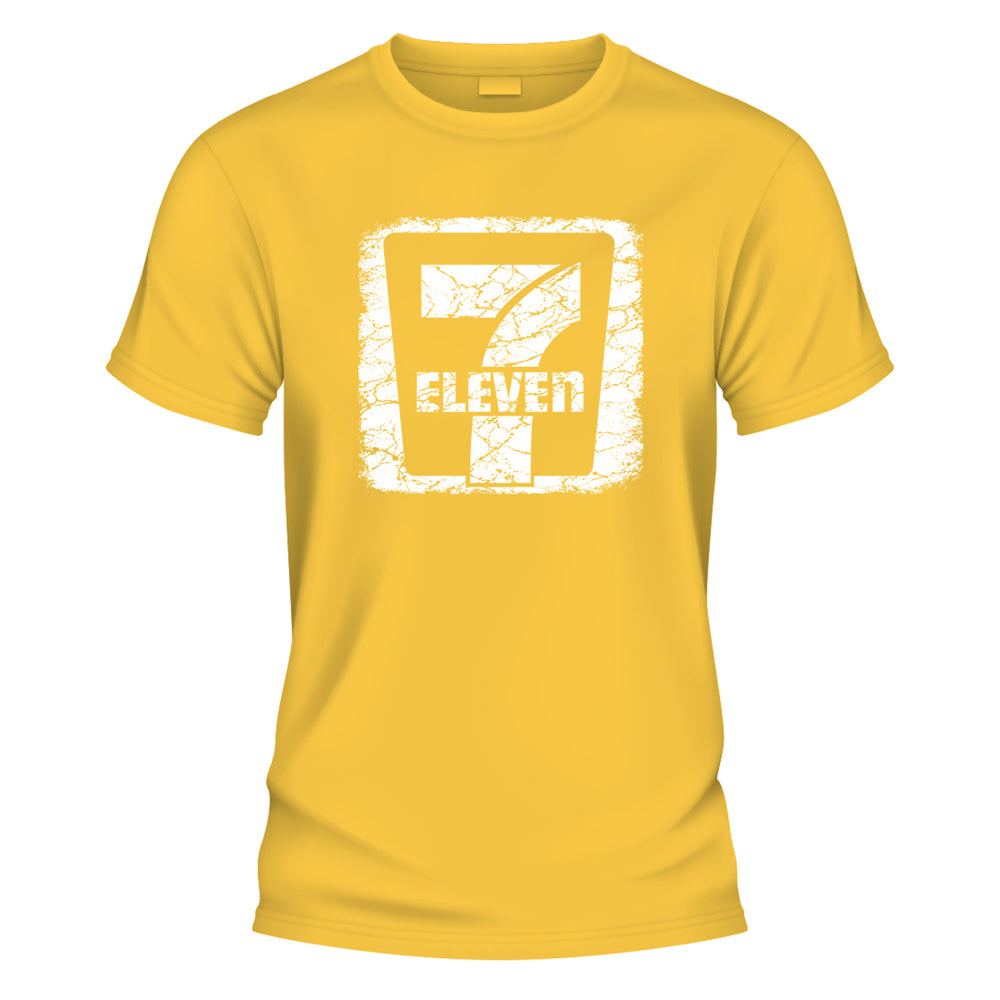 7 Eleven White Distressed T-Shirt, Casual Summer Graphic Tee, Unisex Vintage Style Top - image 5