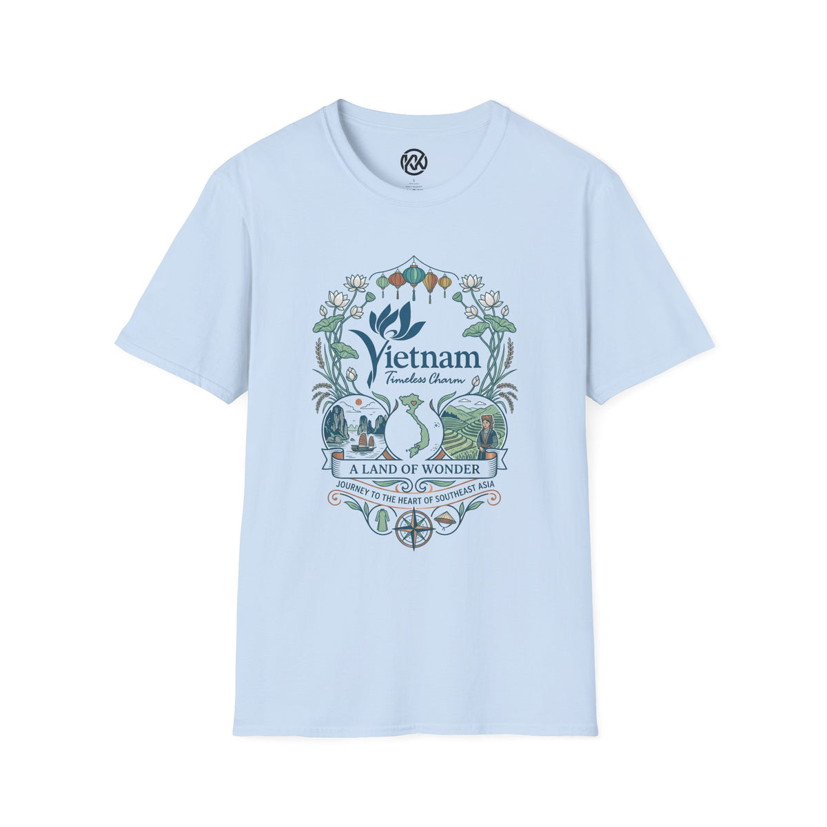 Vietnam Travel T-Shirt — 'A Land of Wonder' Vintage Scenic Tee - image 5