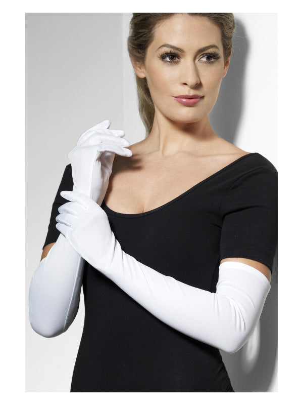 Long White Gloves - image 1
