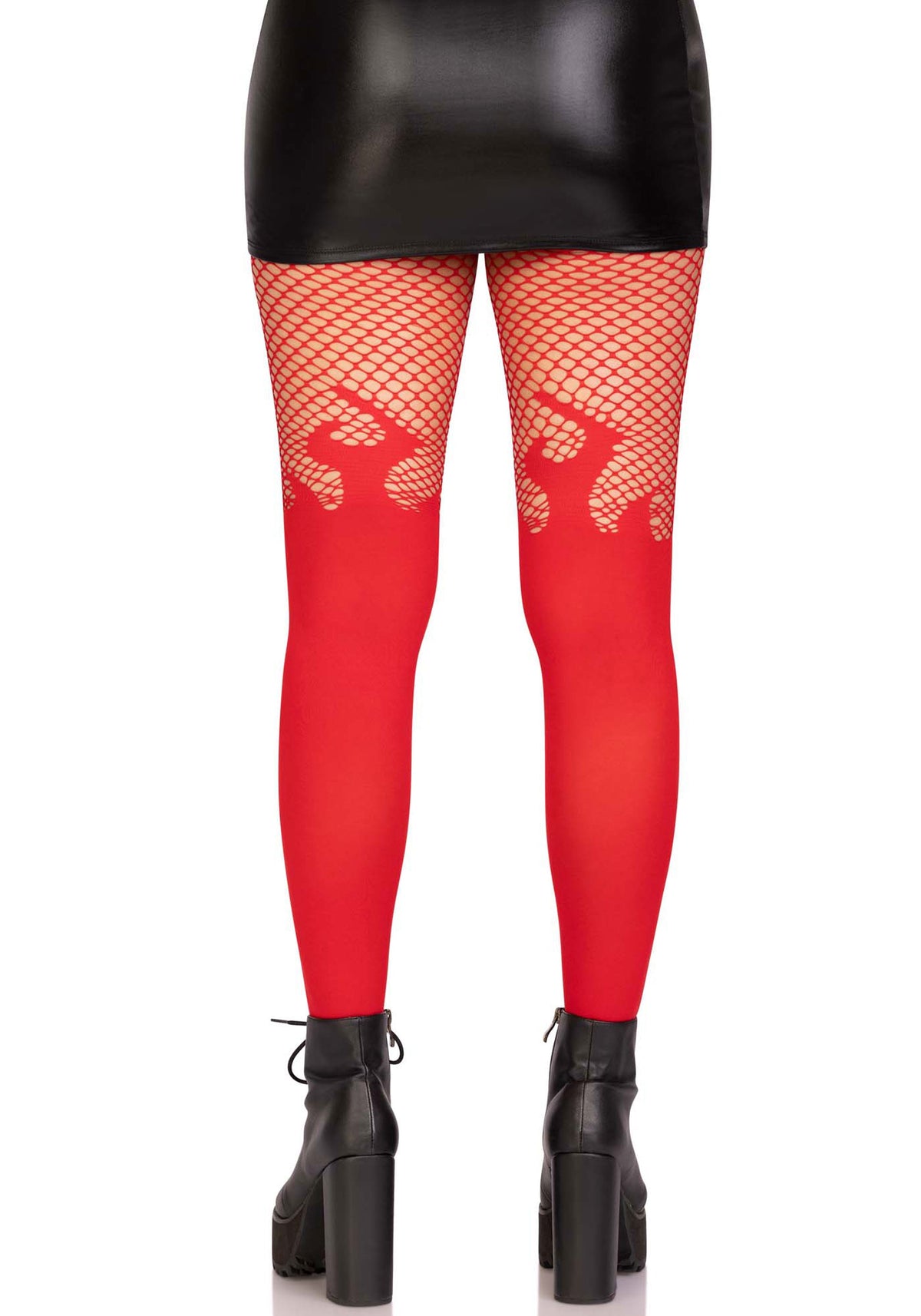 Flame Tights with Fishnet - image 2