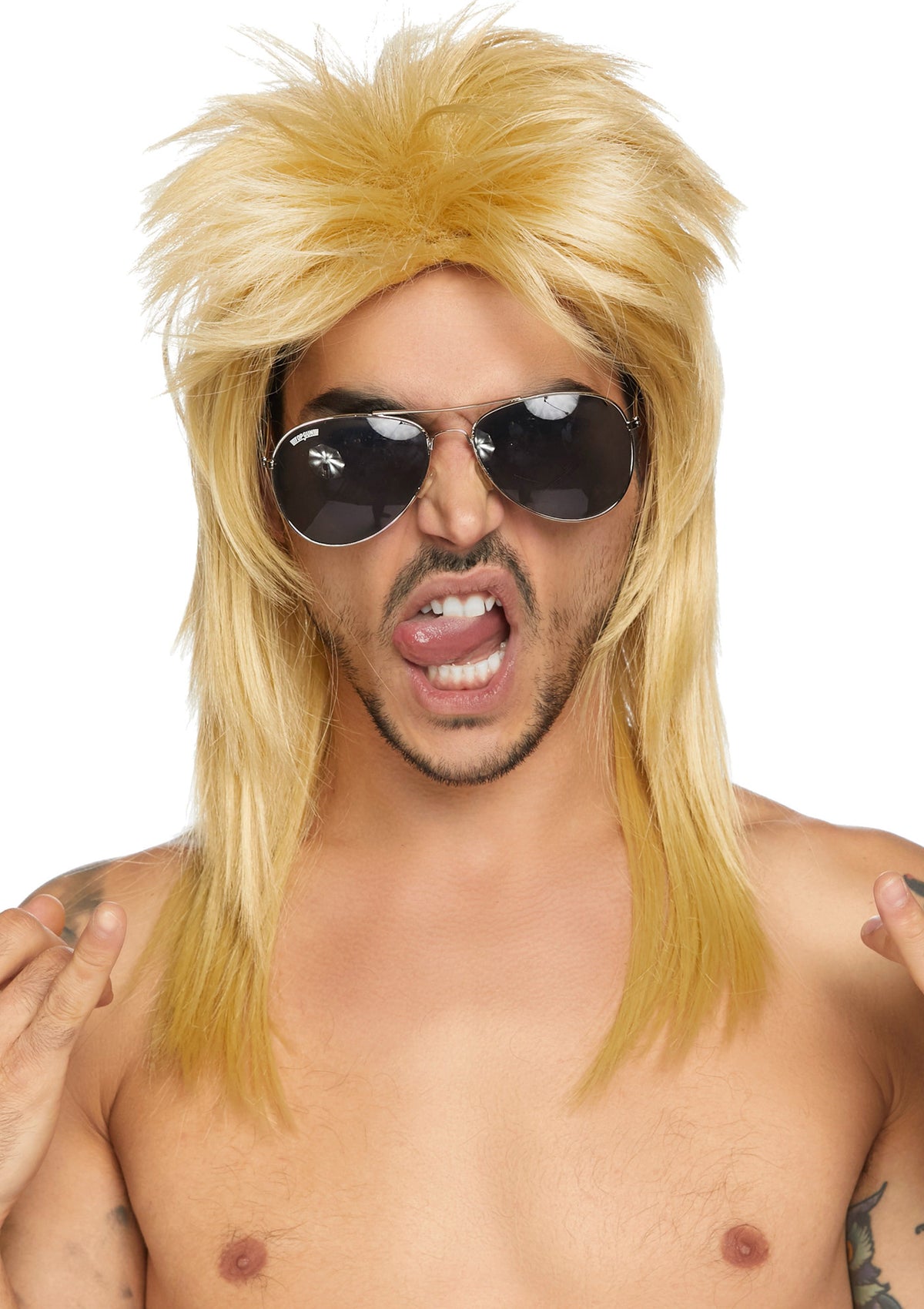 Unisex Rockstar Wig Blond - image 3