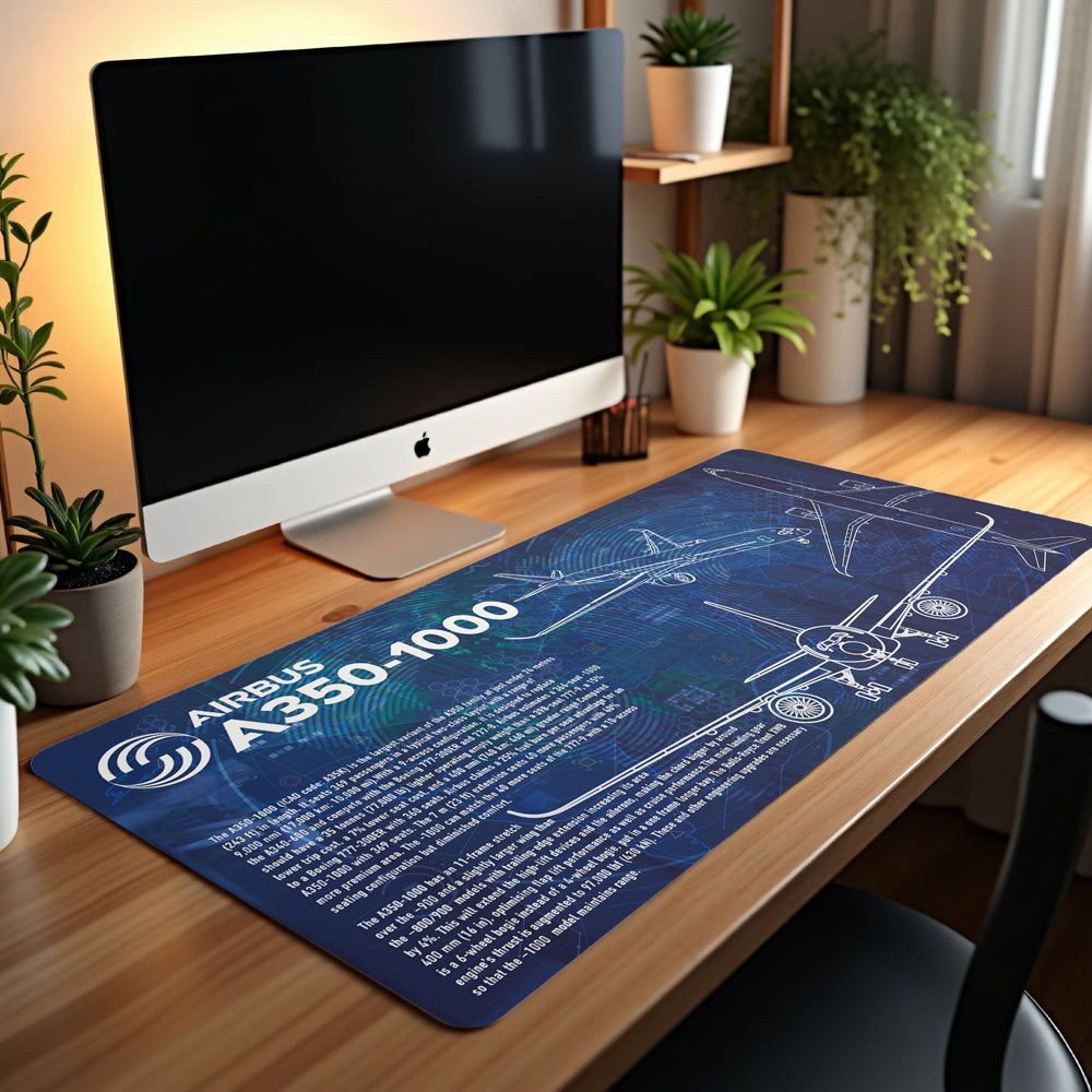 Airbus A350-1000 Desk Pad Mouse Mat 90x40cm - image 5