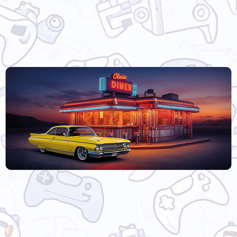 Retro Diner Desk Pad Mouse Mat 90x40cm - image 2