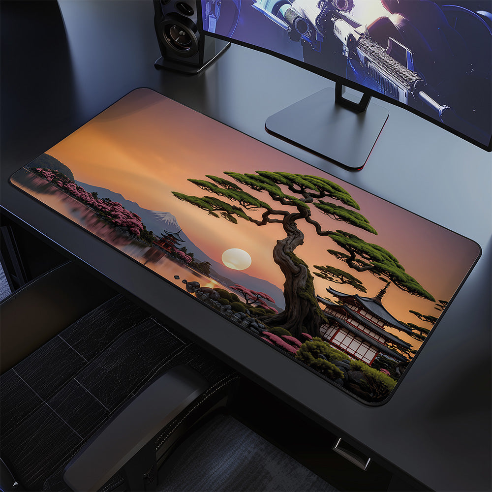 Japanese Countryside Scene Desk Pad Mouse Mat 90x40cm - image 1