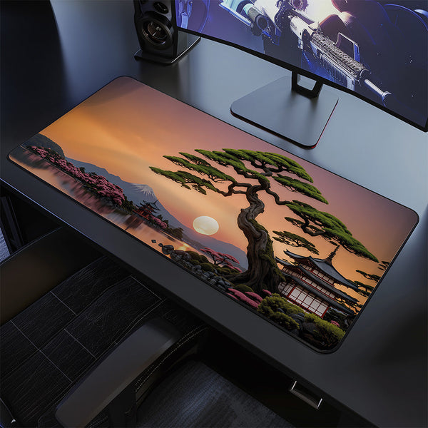 Japanese Countryside Scene Desk Pad Mouse Mat 90x40cm - image 1