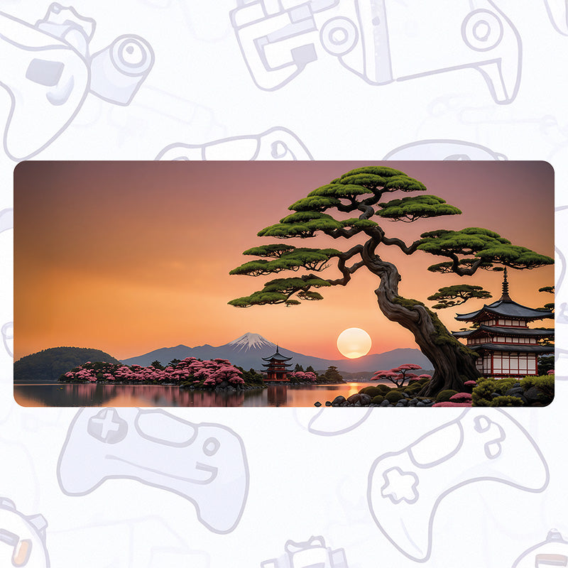 Japanese Countryside Scene Desk Pad Mouse Mat 90x40cm - image 2