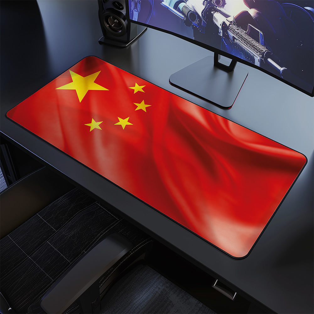 Chinese Flag Desk Pad Mouse Mat 90x40cm - image 1