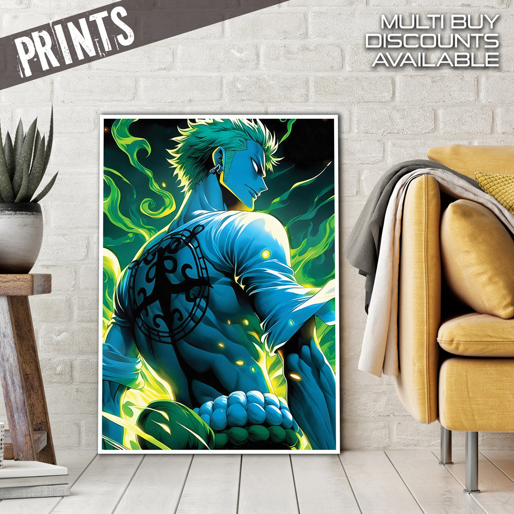 Darkness of Zoro metal print wall art