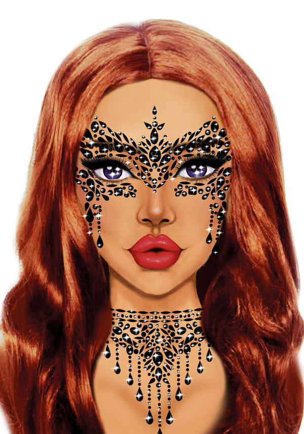 Masquerade Adhesive Face Jewels Sticker - image 1