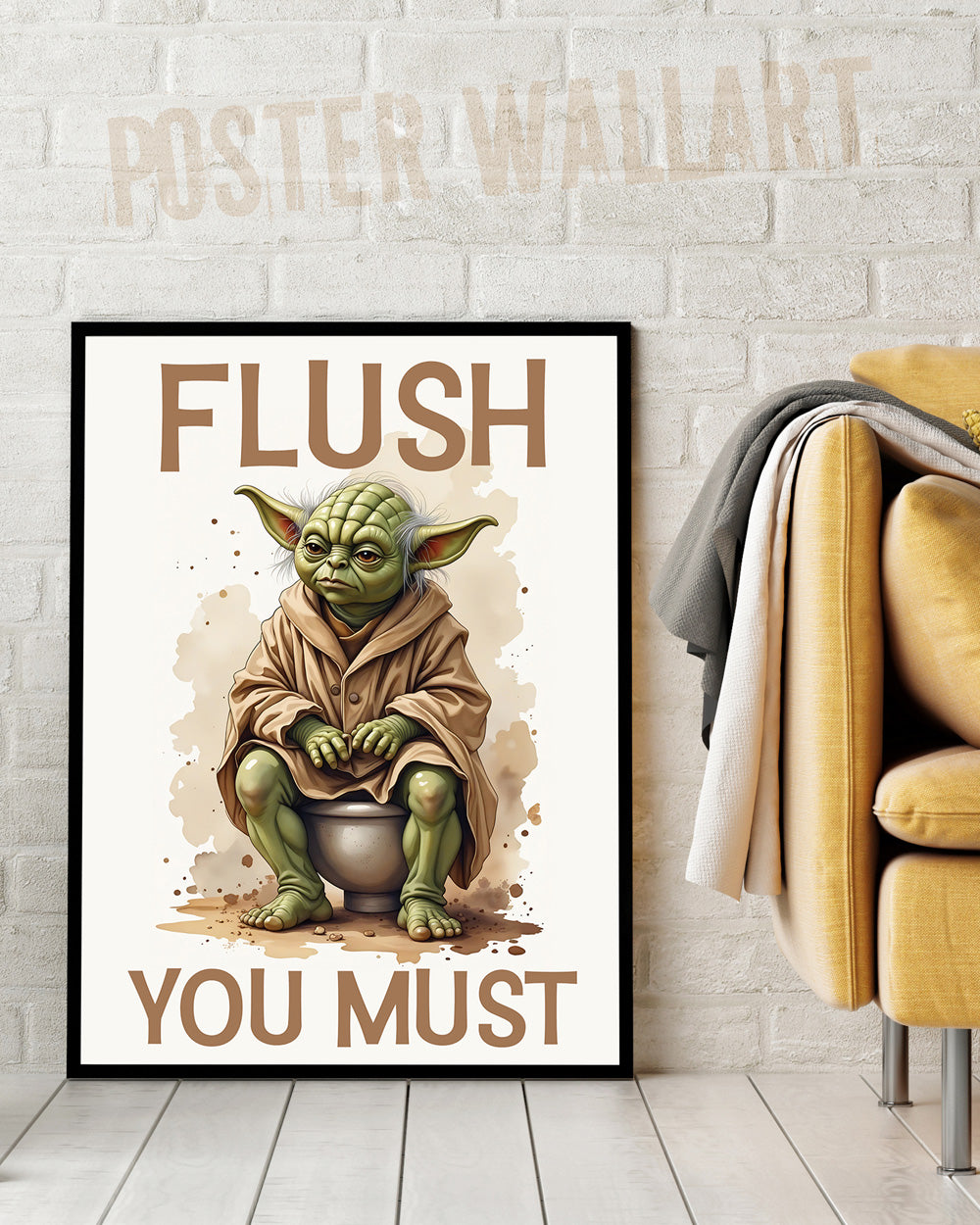 Flush You Must novelty metal print wall art