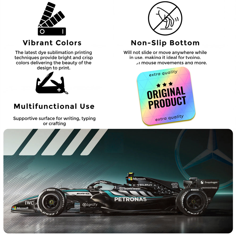 Mercedes AMG Petronas F1 Desk Pad Mouse Mat 90x40cm - image 5