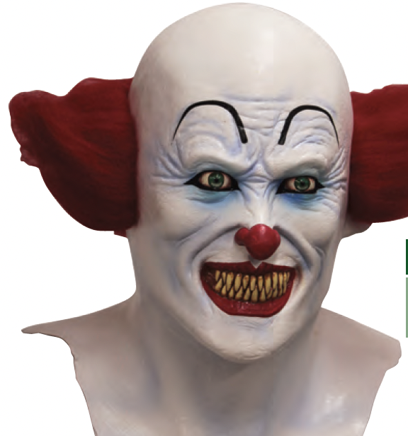 Scary Clown Overhead Deluxe Mask