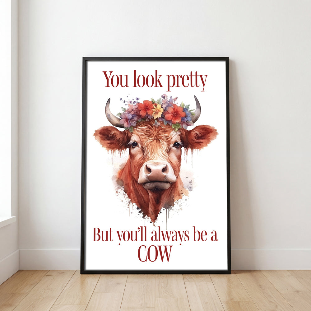 You Still Be A Cow Poster Wall Art, Modern Home Decor, Digital Print - image 2