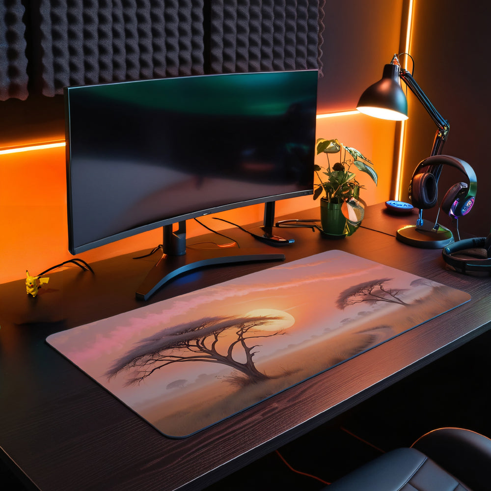 Sunset on the Serengeti Desk Pad Mouse Mat 90x40cm - image 2