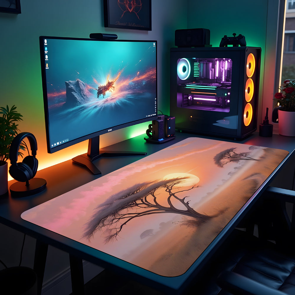 Sunset on the Serengeti Desk Pad Mouse Mat 90x40cm - image 4