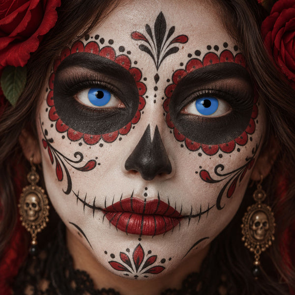 UV Flash Blue Contact Lenses