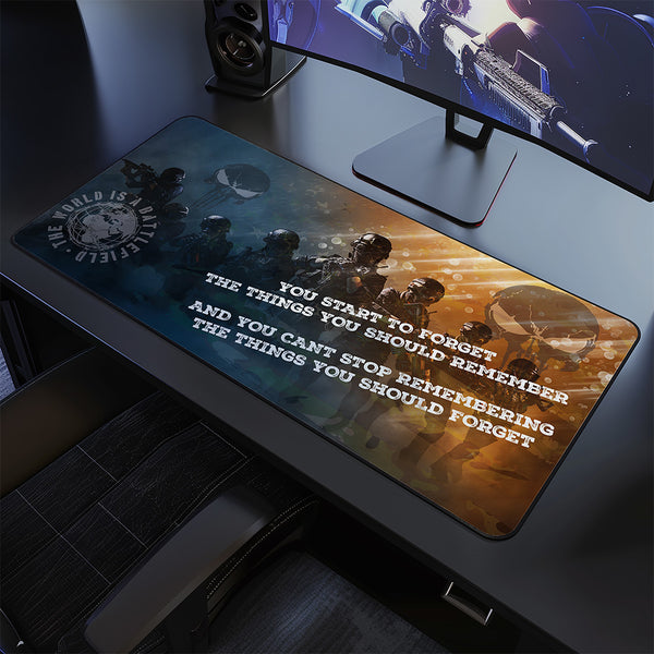 World is a Battlefield Desk Pad Mouse Mat 90x40cm - image 1