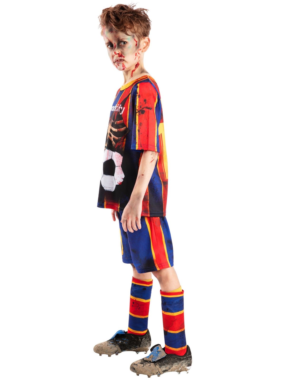 Zombie Mess-icre child costume, zombie pose