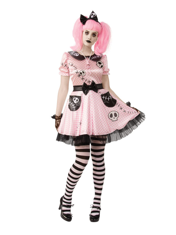 Pink Skelly Adult Costume - image 1