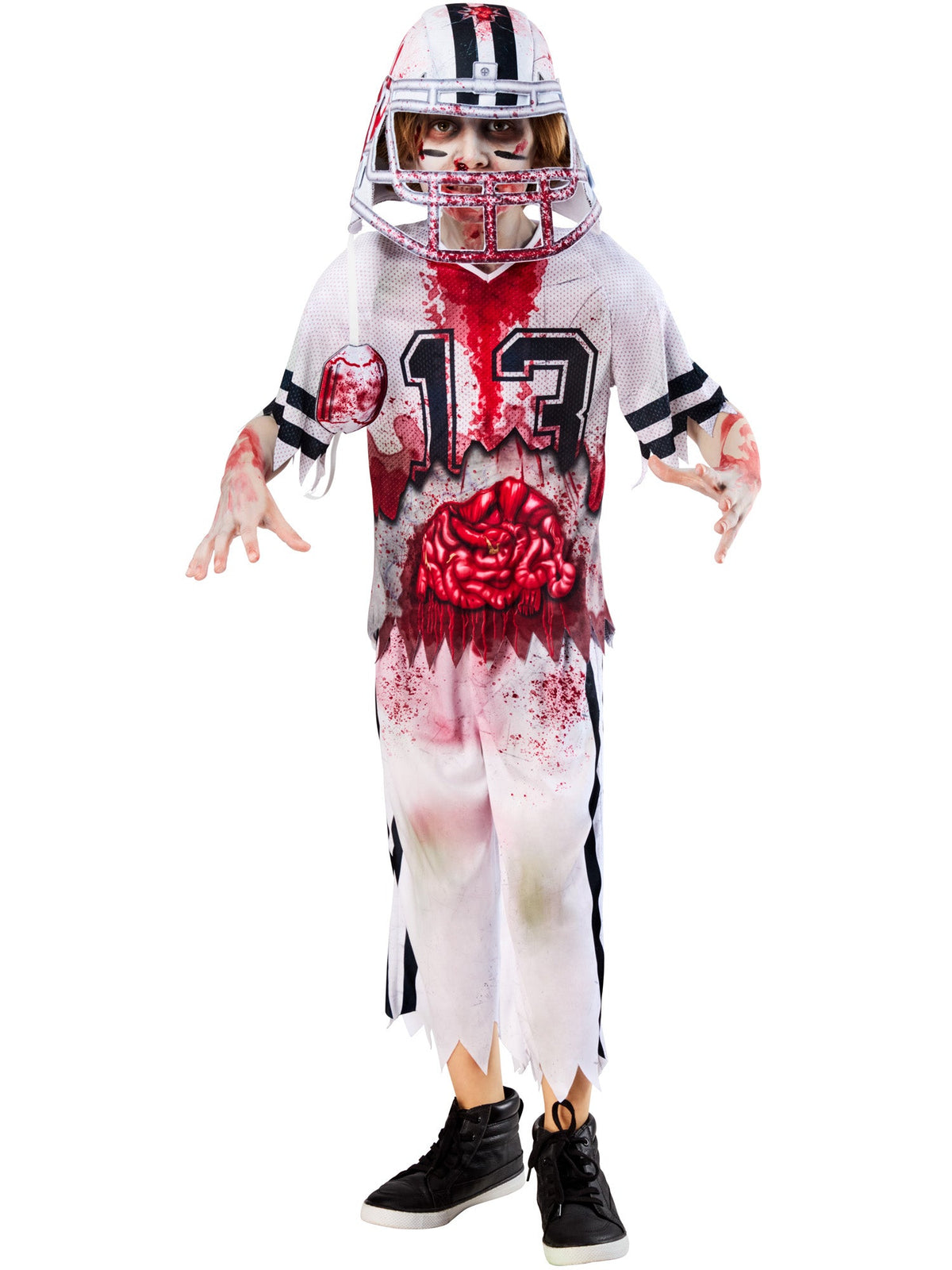 Zombie American Footballer Kids Costume - image 6