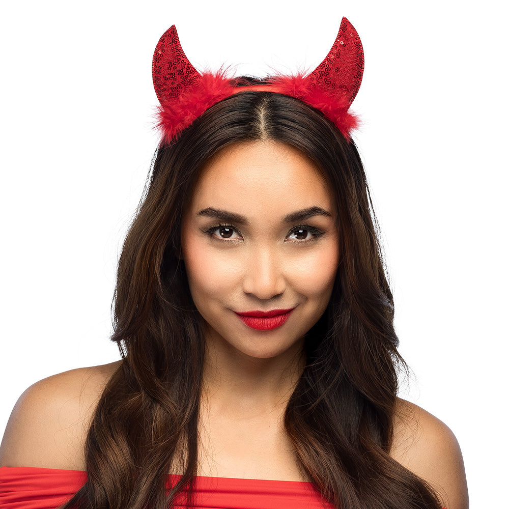 Red Demon Devil Horns Tiara - image 1