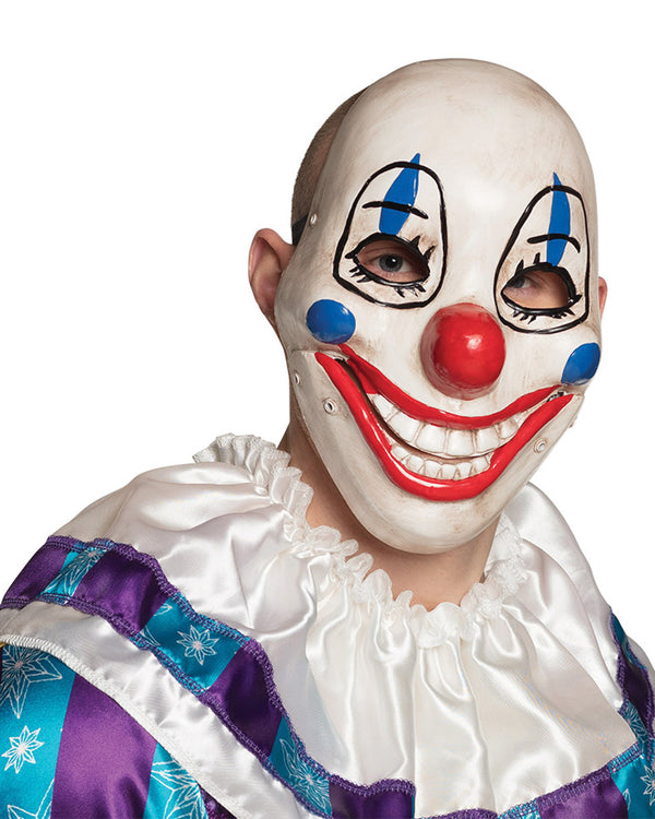 Scary Clown Face Mask with Moveable Jaw - image 1