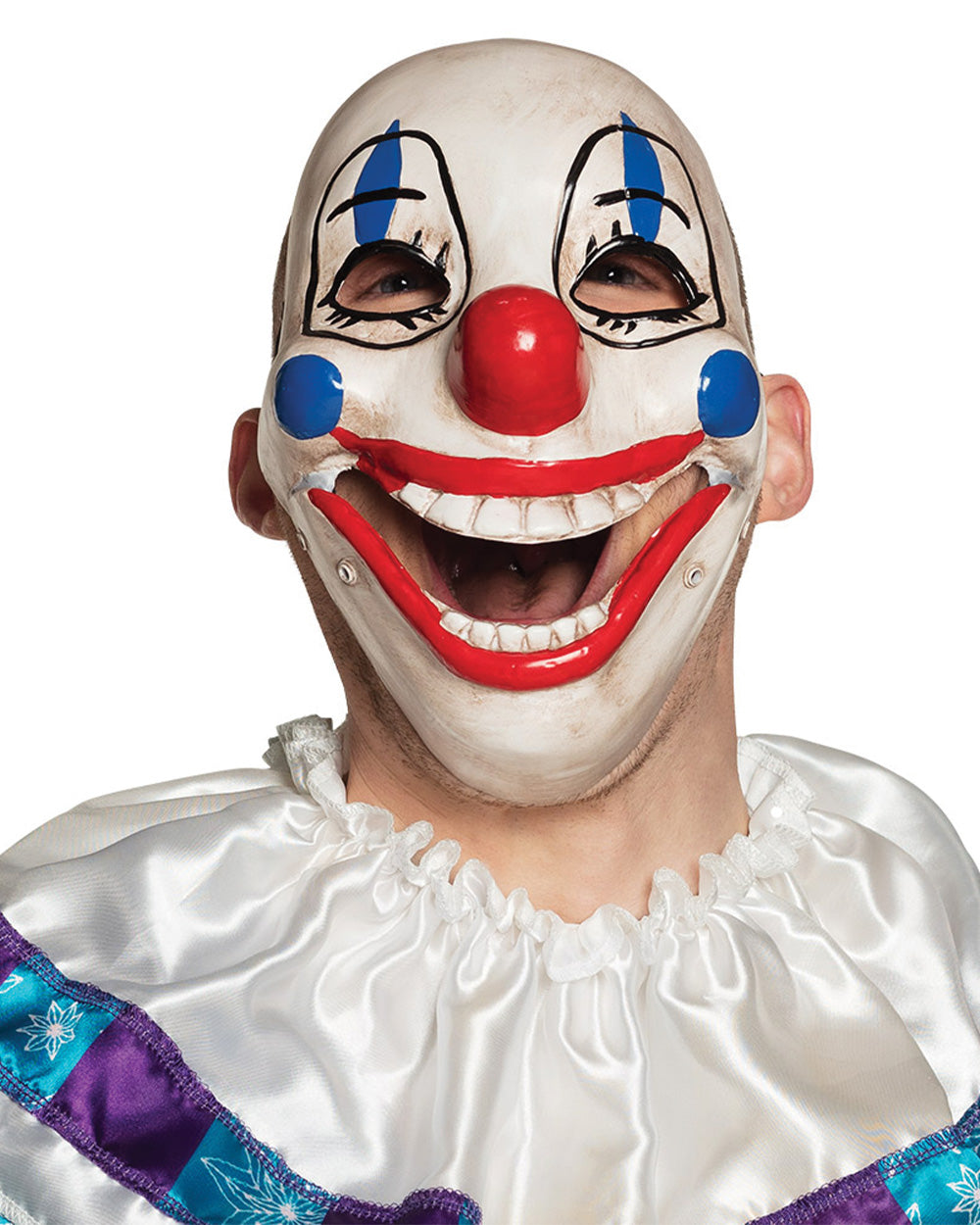 Scary Clown Face Mask with Moveable Jaw - image 2