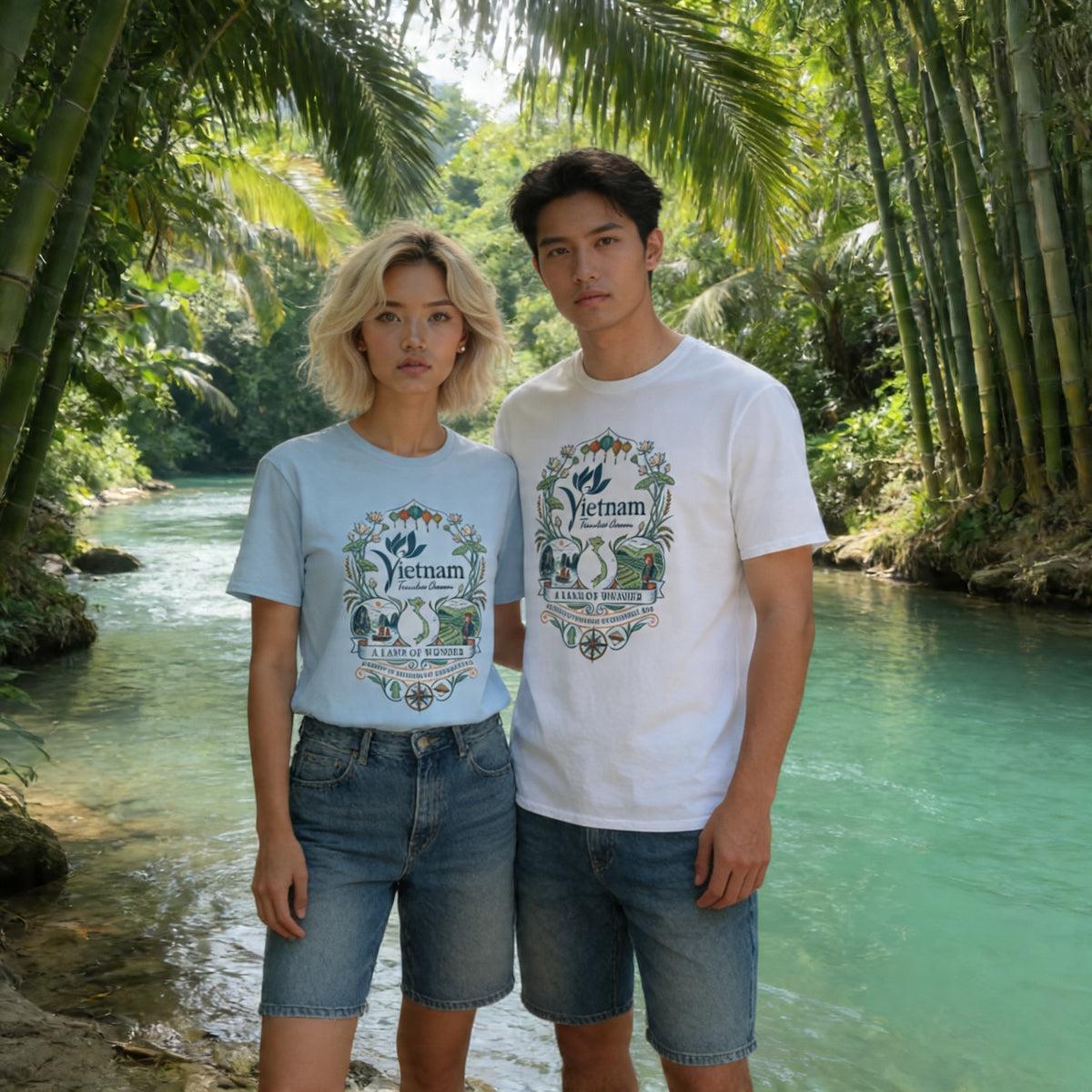 Vietnam Travel T-Shirt — 'A Land of Wonder' Vintage Scenic Tee - image 7