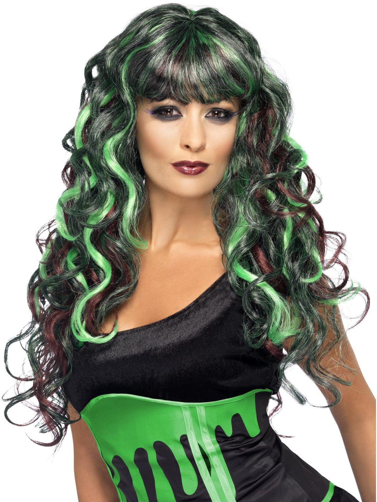 Monster Wig, Black and Green