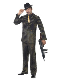 Gold Pinstripe Gangster Costume - image 4
