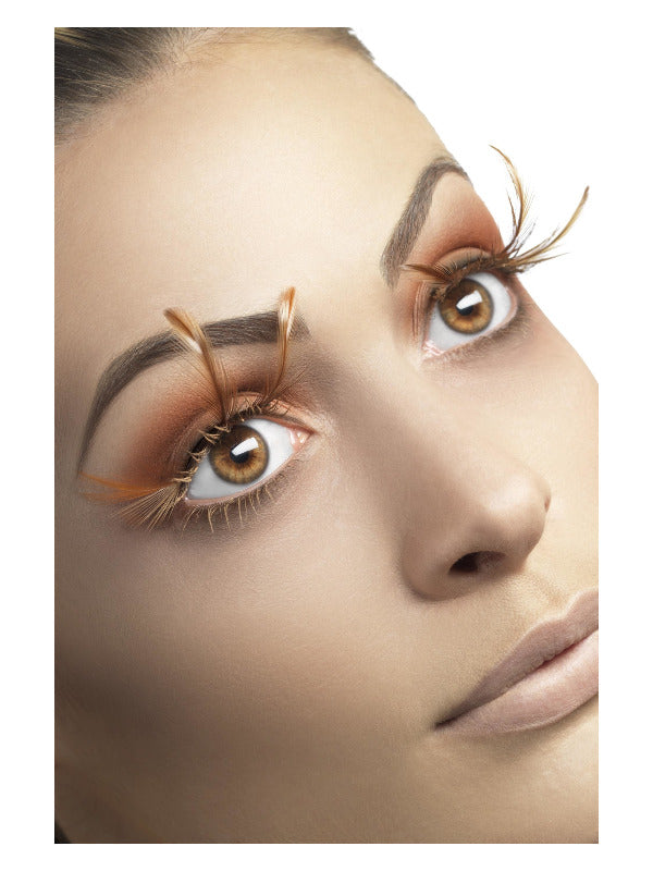 Eyelashes Long Brown Feather