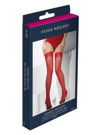 Red Fishnet Hold Up Stockings