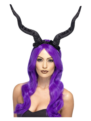 Black Demon Horns Headband