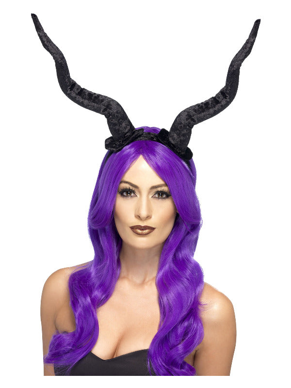Black Demon Horns Headband