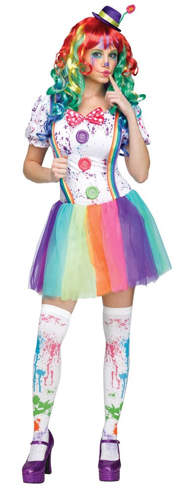 Killer Colour Clown Adult Costume