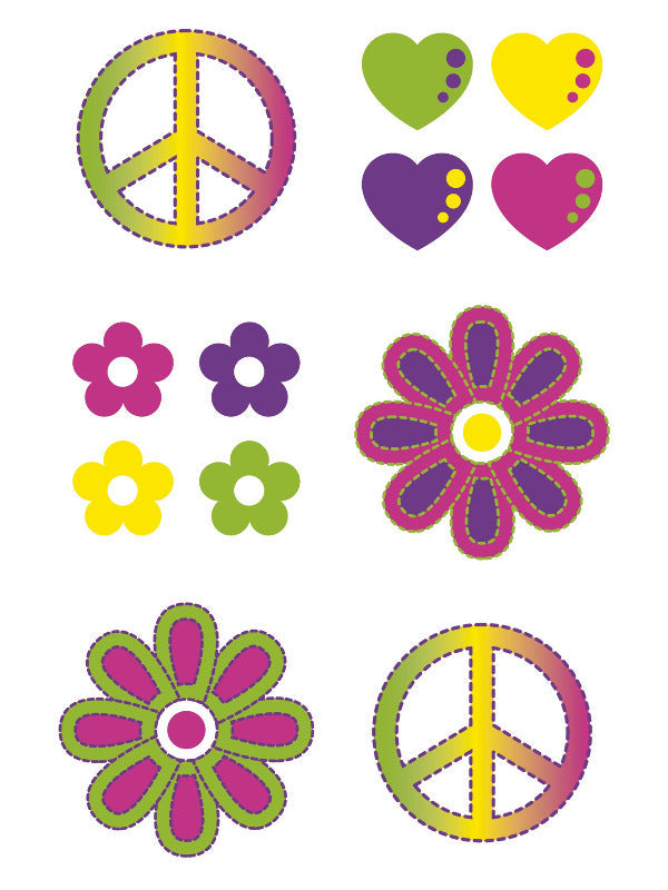 Temporary Hippy Transfer Tattoos