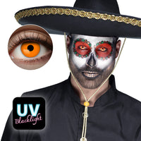 UV Flash Orange Contact Lenses - image 1